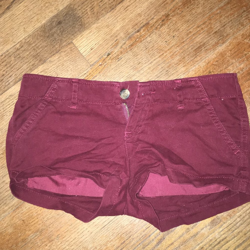 burgendy shorts